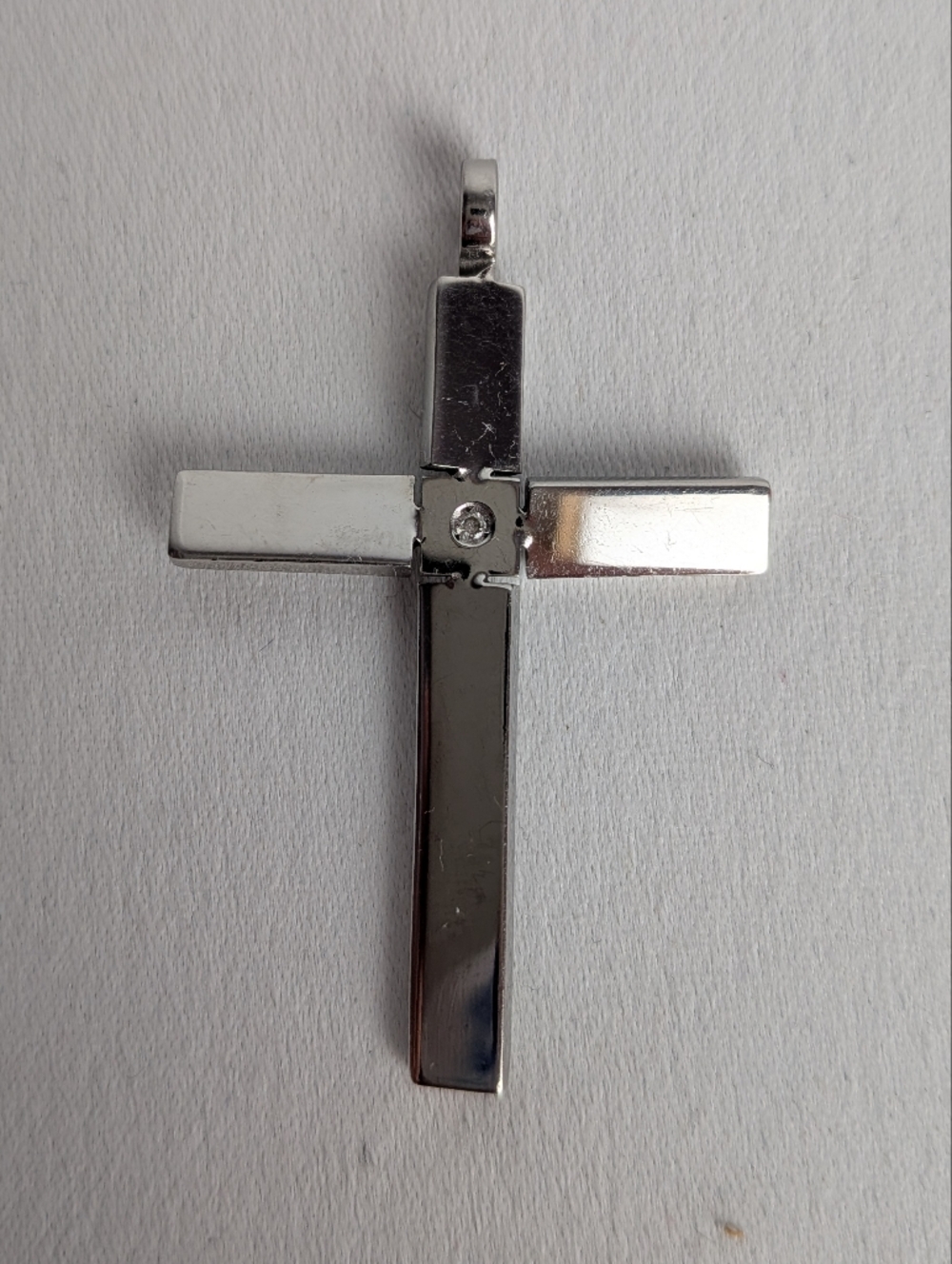 ZOPPINI Stainless Steel Cross Pendant Silver Color